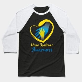 Holding Hands World Down Syndrome Awareness Day Baseball T-Shirt